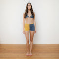 the-hold shorts blue/mustard